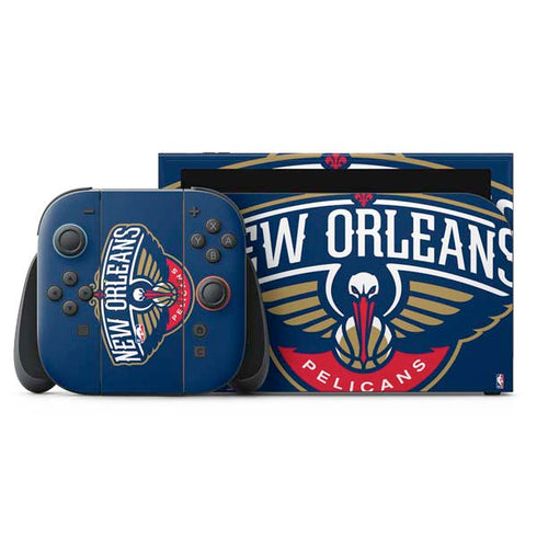 NBA New Orleans Pelicans Large Logo Nintendo Switch 2 (2025) with Joy-Con Skin