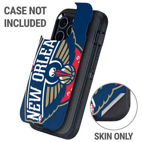 NBA New Orleans Pelicans Large Logo Otterbox Defender iPhone Skin