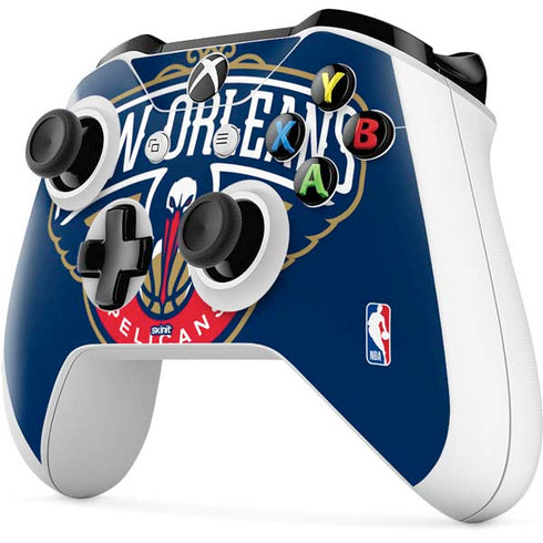 NBA New Orleans Pelicans Large Logo Xbox One S All-Digital Edition Bundle Skin