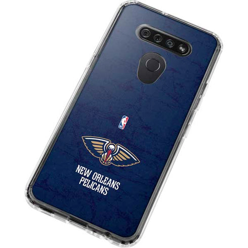 NBA New Orleans Pelicans Distressed LG K51/Q51 Clear Case
