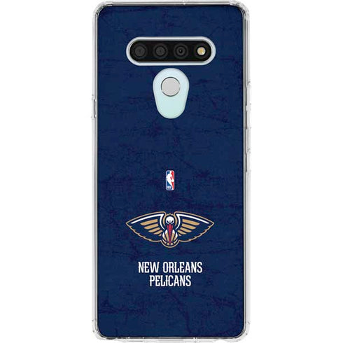 NBA New Orleans Pelicans Distressed LG Stylo 6 Clear Case