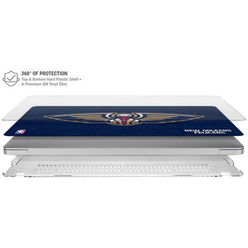NBA New Orleans Pelicans Distressed MacBook Air 15in (2023-2025) Case plus Skin
