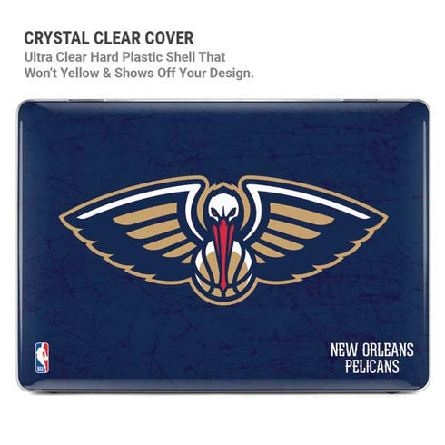 NBA New Orleans Pelicans Distressed MacBook Pro 14in (2021-24) Case plus Skin