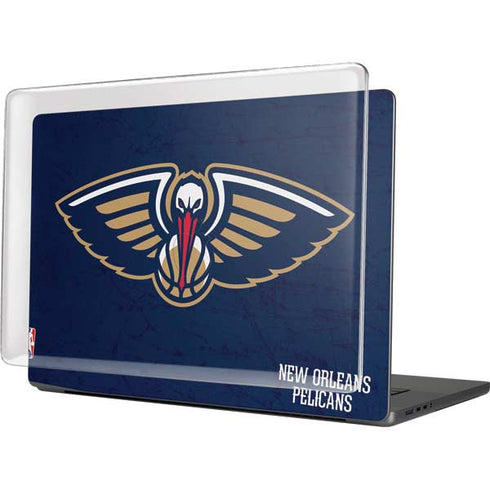 NBA New Orleans Pelicans Distressed MacBook Pro 16in (2021-25) Case plus Skin