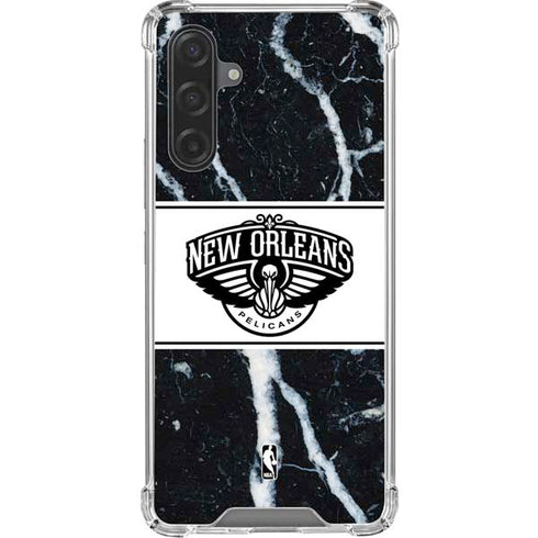 NBA New Orleans Pelicans Marble Galaxy A17 Clear Case
