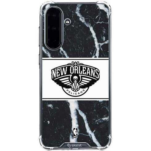NBA New Orleans Pelicans Marble Galaxy A36 5G Clear Case