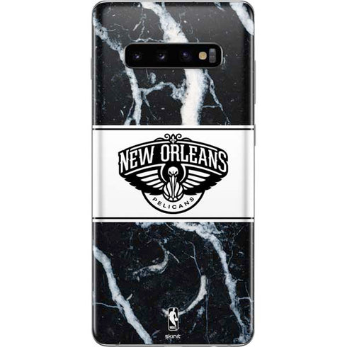 NBA New Orleans Pelicans Marble Galaxy S10 Plus Skin