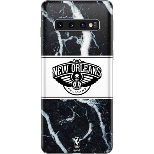 NBA New Orleans Pelicans Marble Galaxy S10 Skin