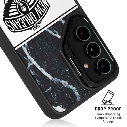 NBA New Orleans Pelicans Marble Galaxy S25 Kickstand Case