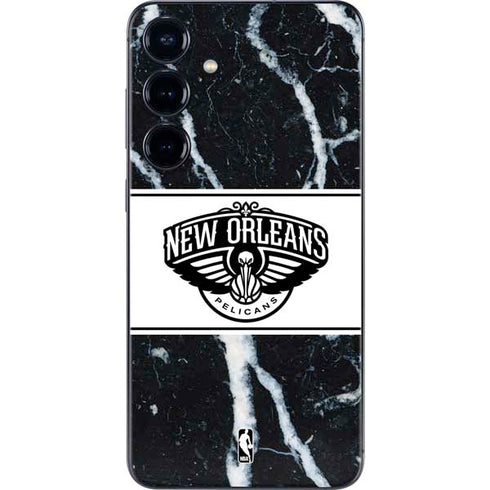 NBA New Orleans Pelicans Marble Galaxy S25 Plus Skin
