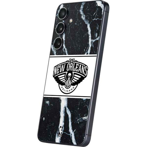 NBA New Orleans Pelicans Marble Galaxy S25 Plus Skin