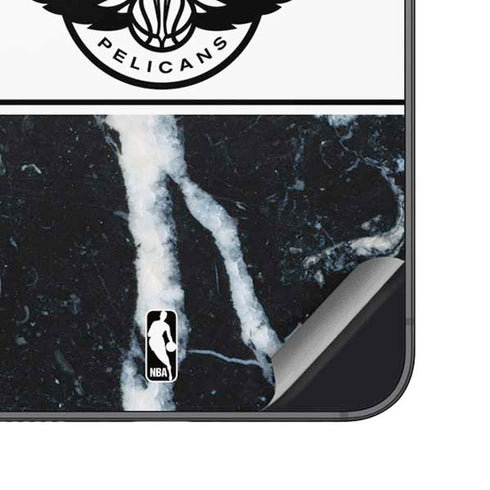 NBA New Orleans Pelicans Marble Galaxy S25 Plus Skin
