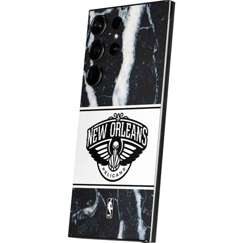 NBA New Orleans Pelicans Marble Galaxy S25 Ultra Skin