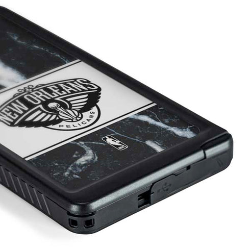 NBA New Orleans Pelicans Marble Galaxy S24 Ultra Waterproof Case