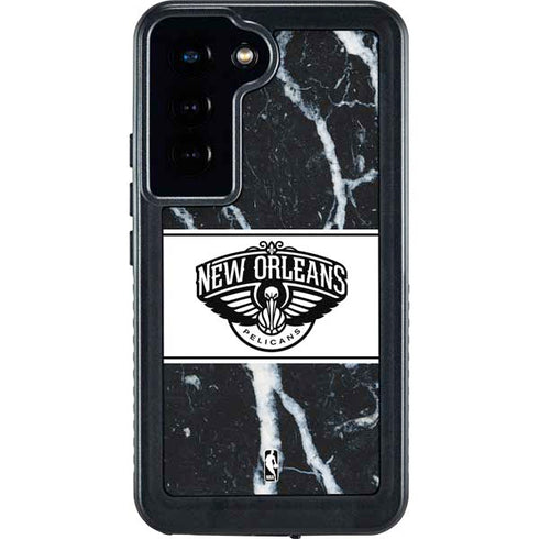 NBA New Orleans Pelicans Marble Galaxy S24 Waterproof Case