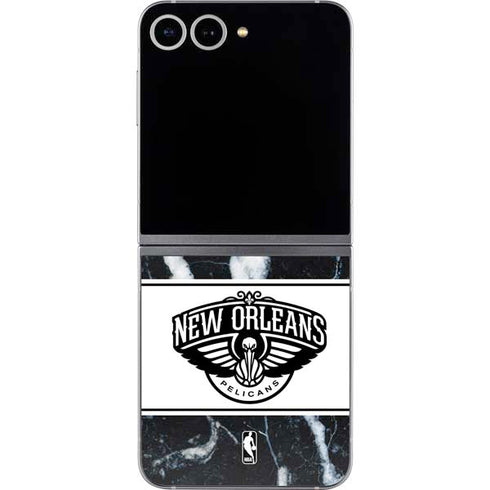 NBA New Orleans Pelicans Marble Galaxy Z Flip6 Skin