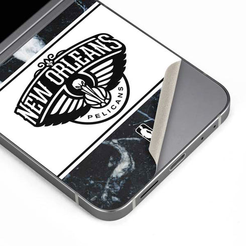 NBA New Orleans Pelicans Marble Galaxy Z Flip6 Skin