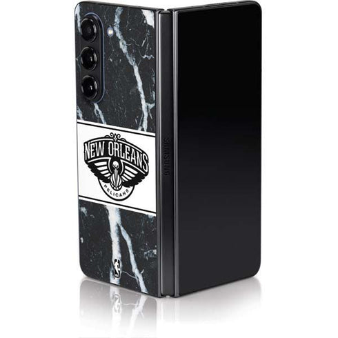 NBA New Orleans Pelicans Marble Galaxy Z Fold5 5G Skin