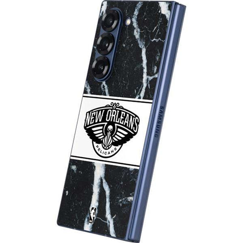 NBA New Orleans Pelicans Marble Galaxy Z Fold6 Skin