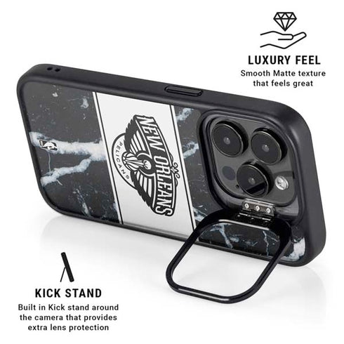 NBA New Orleans Pelicans Marble iPhone 13 Pro Max Kickstand Case