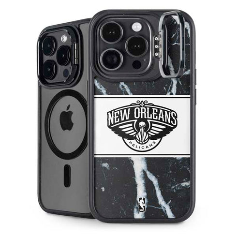 NBA New Orleans Pelicans Marble iPhone 14 Pro Max Kickstand Case