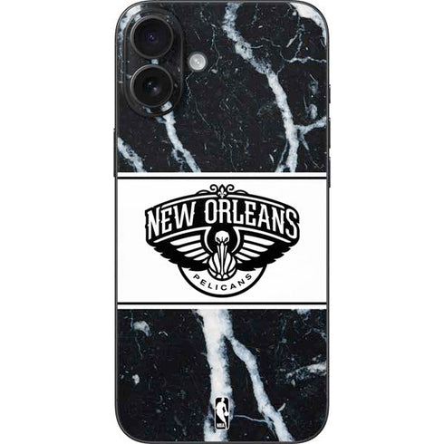 NBA New Orleans Pelicans Marble iPhone 16 Plus Skin