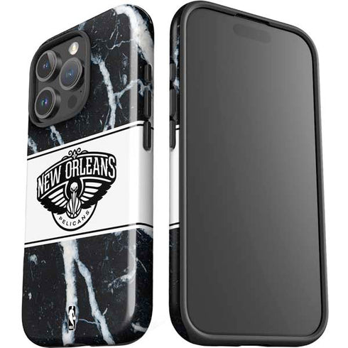 NBA New Orleans Pelicans Marble iPhone 16 Pro Impact Case