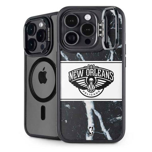 NBA New Orleans Pelicans Marble iPhone 16 Pro Max Kickstand Case