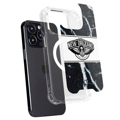 NBA New Orleans Pelicans Marble iPhone 16 Pro Max MagSafe Case