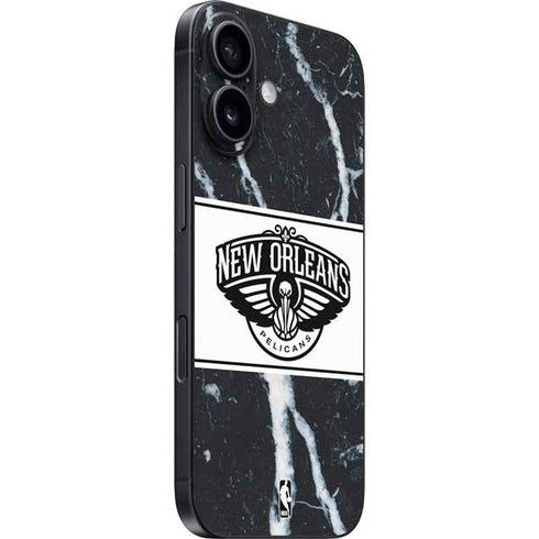 NBA New Orleans Pelicans Marble iPhone 16 Skin