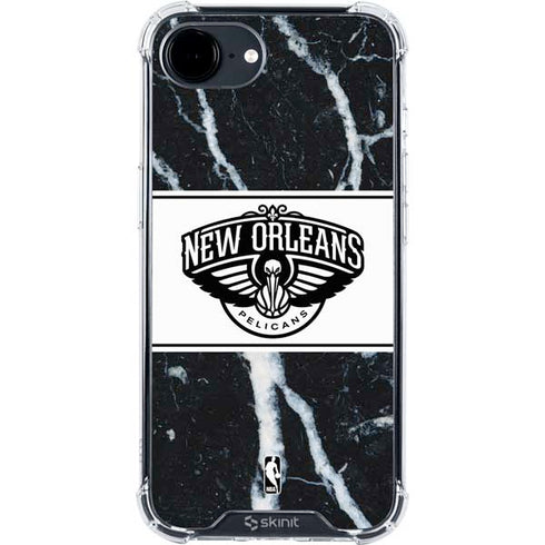 NBA New Orleans Pelicans Marble iPhone 16e Clear Case