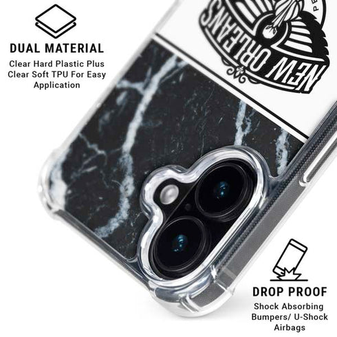 NBA New Orleans Pelicans Marble iPhone 17 Clear Case