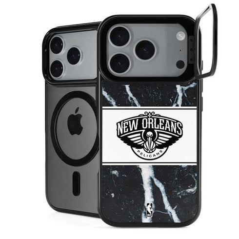 NBA New Orleans Pelicans Marble iPhone 18 Pro Kickstand Case