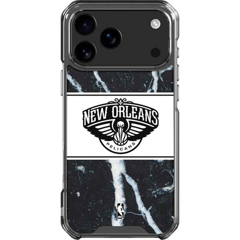 NBA New Orleans Pelicans Marble iPhone 18 Pro Max Clear Case