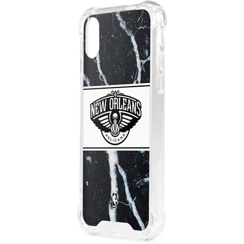 NBA New Orleans Pelicans Marble iPhone XS Clear Case