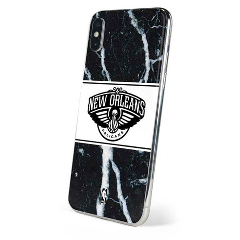 NBA New Orleans Pelicans Marble iPhone XS Skin