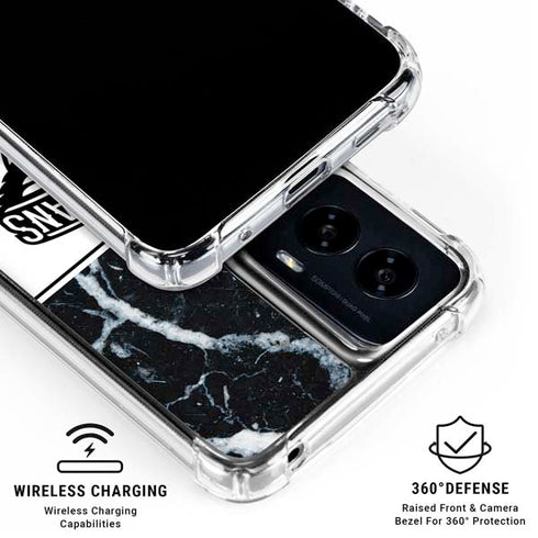 NBA New Orleans Pelicans Marble Moto G Power 5G (2024) Clear Case