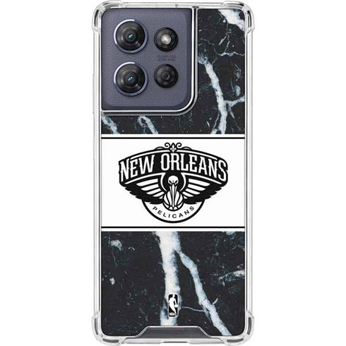 NBA New Orleans Pelicans Marble Moto G Power 5G (2025) Clear Case