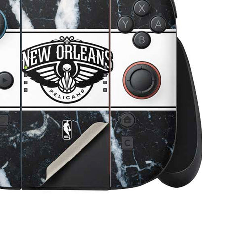 NBA New Orleans Pelicans Marble Nintendo Switch 2 (2025) Joy-Con Controller Skin