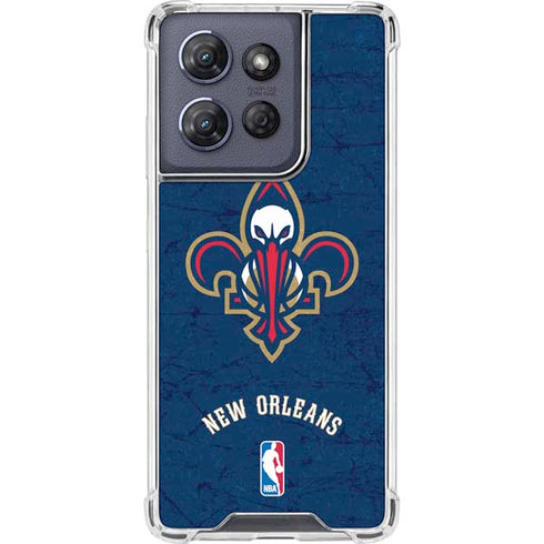 NBA New Orleans Pelicans Distressed Moto G 5G (2025) Clear Case
