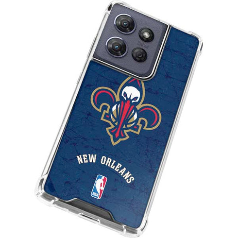 NBA New Orleans Pelicans Distressed Moto G Stylus 5G (2025) Clear Case