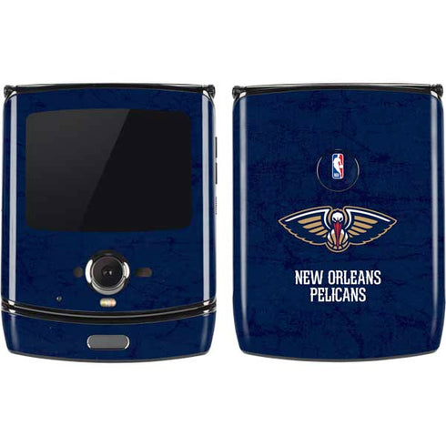 NBA New Orleans Pelicans Distressed Motorola RAZR Skin