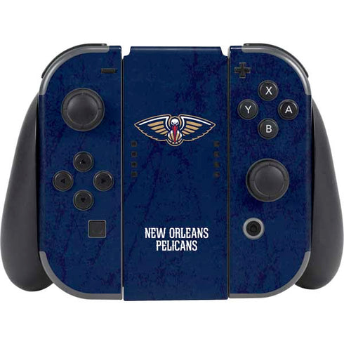 NBA New Orleans Pelicans Distressed Nintendo Switch (2017-2021) Joy-Con Controller Skin
