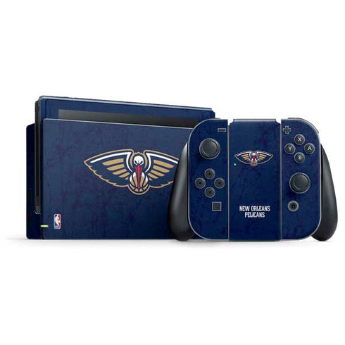NBA New Orleans Pelicans Distressed Nintendo Skins