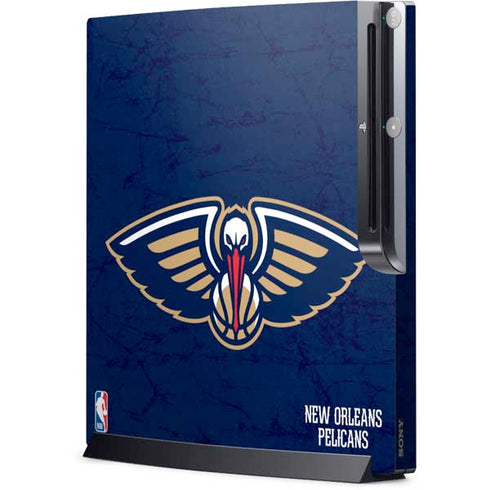 NBA New Orleans Pelicans Distressed Playstation 3 & PS3 Slim Skin