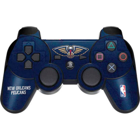 NBA New Orleans Pelicans Distressed PS3 Dual Shock wireless controller Skin