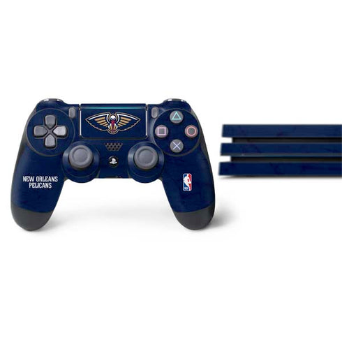 NBA New Orleans Pelicans Distressed PS4 Pro Bundle Skin