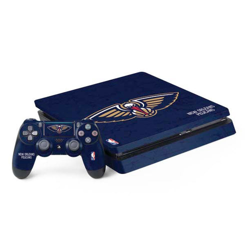 NBA New Orleans Pelicans Distressed PS4 Slim Bundle Skin