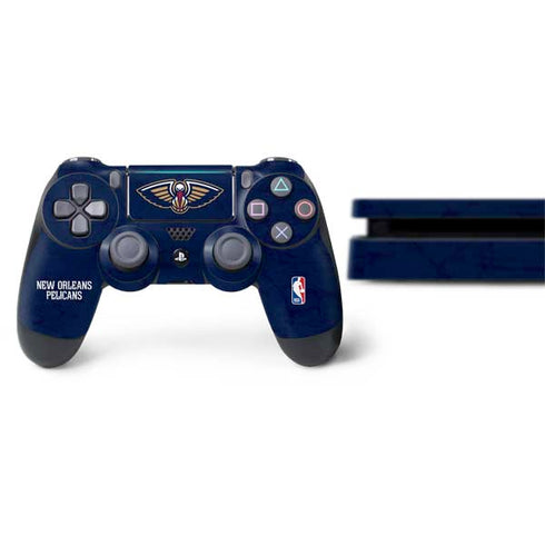 NBA New Orleans Pelicans Distressed PS4 Slim Bundle Skin