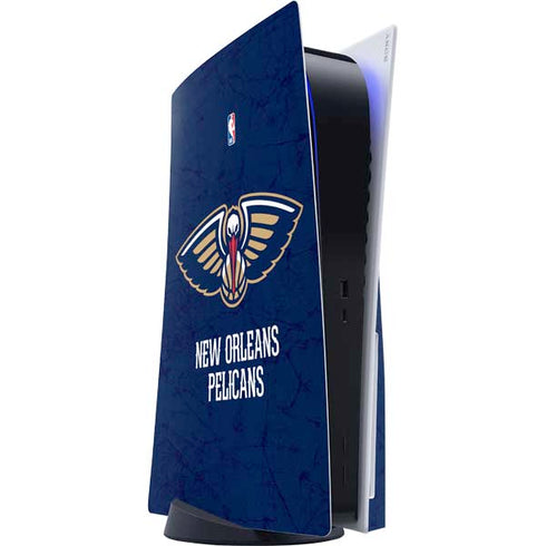 NBA New Orleans Pelicans Distressed PS5 Console Skin